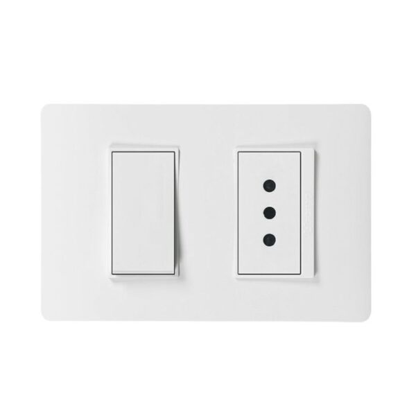 Placa Interruptor 9/12 + Hbra 10a Luzica/Bticino/Pu1214